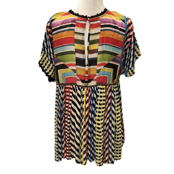 Anthropologie Conditions Apply Kynsa Embroidered Babydoll Tunic Top - S - Picture 11 of 16